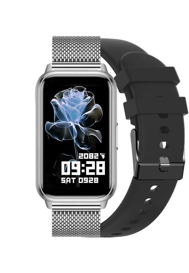 Smartwatch Rubicon Zegarek Damski SMARTWATCH RNCF48-silver/black. Rodzaj zegarka: smartwatch