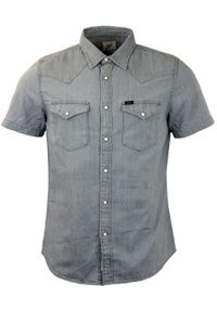 Lee - LEE WESTERN SS SHIRT MĘSKA KOSZULA JEANSOWA FADED BLUE L641TCSQ. Materiał: jeans