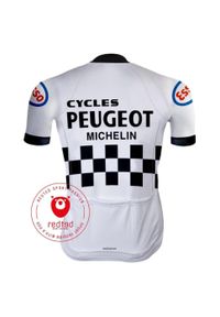 REDTED - Camisola de ciclismo Racing Peugeot Branco - RedTed. Kolor: wielokolorowy, różowy. Materiał: poliester