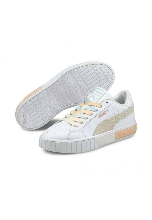 Buty do chodzenia damskie Puma Cali Star Gl. Zapięcie: sznurówki. Kolor: biały. Materiał: skóra, syntetyk, tkanina, materiał. Szerokość cholewki: normalna. Sport: turystyka piesza