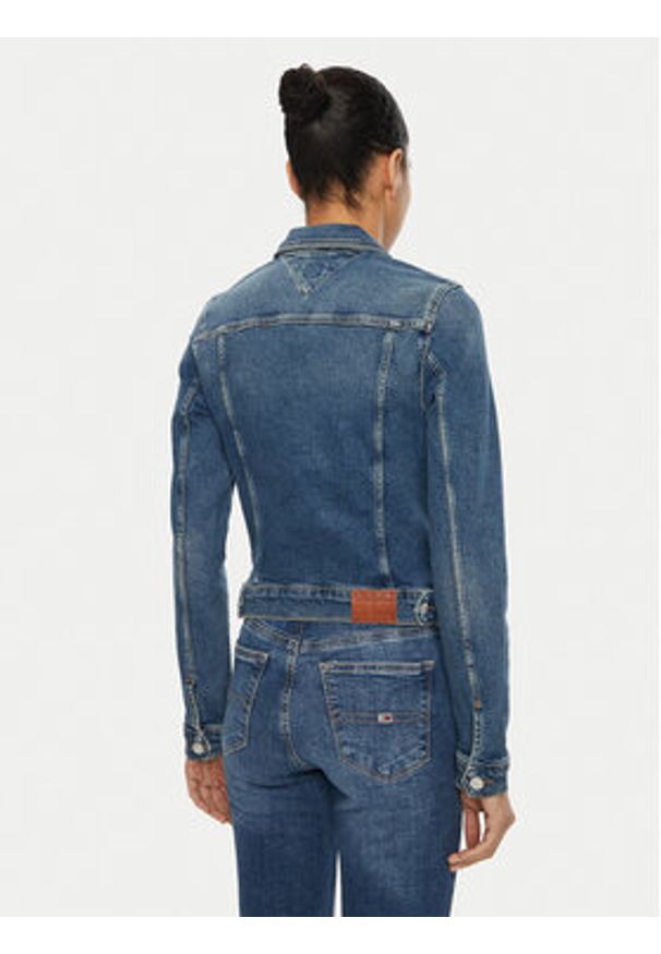 Tommy Jeans Kurtka jeansowa Vivianne DW0DW20158 Granatowy Regular Fit. Kolor: niebieski. Materiał: bawełna