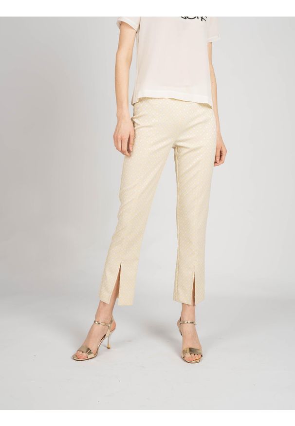 Patrizia Pepe Spodnie | 2P1217/A7C1-J3DL | Kobieta | Żółty. Okazja: na co dzień. Kolor: żółty. Materiał: poliester, elastan, poliamid. Styl: casual