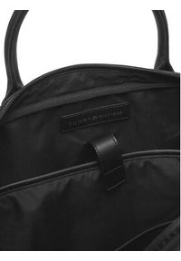 TOMMY HILFIGER - Tommy Hilfiger Torba na laptopa Th Monogram Computer Bag AM0AM13209 Czarny. Kolor: czarny. Materiał: skóra #5