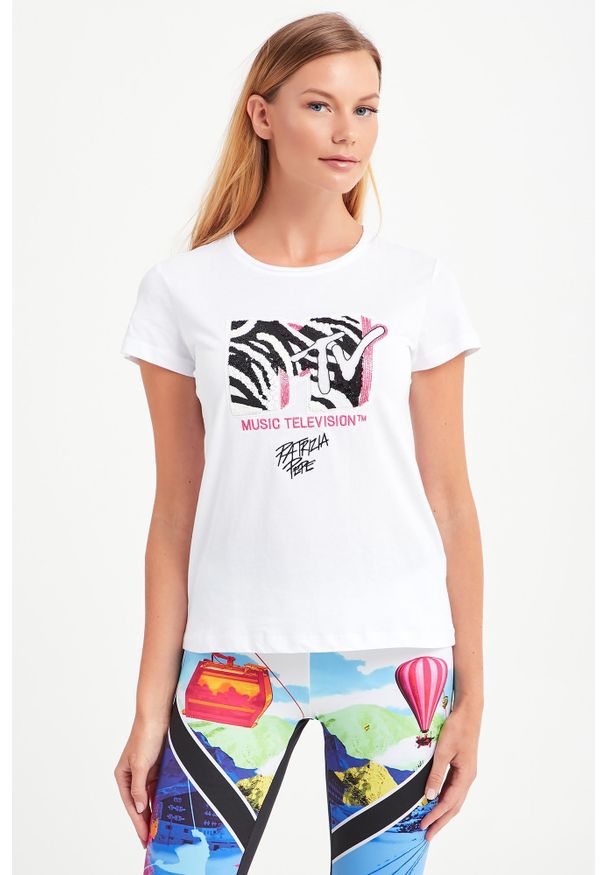 Patrizia Pepe - T-SHIRT PATRIZIA PEPE. Okazja: na co dzień. Materiał: materiał. Styl: casual