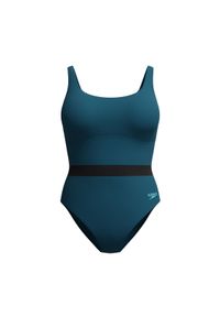 Strój kąpielowy na basen damski Speedo Shaping Lunia Glow. Kolor: zielony, niebieski