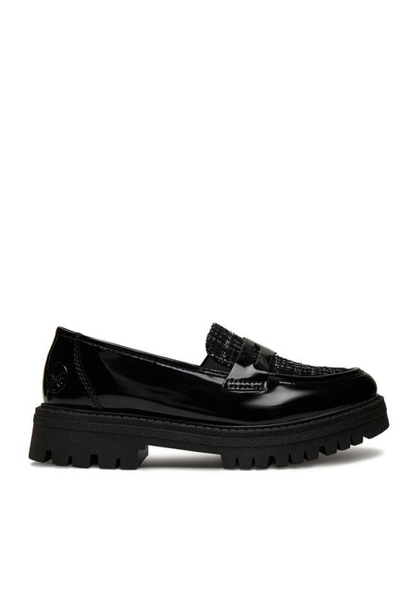 Rieker Loafersy 47550-00 Czarny. Kolor: czarny. Materiał: materiał