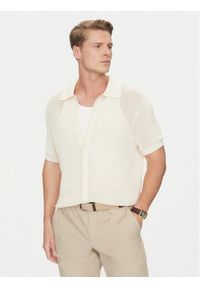 Marciano Guess Sweter 5GHR17 5861Z Beżowy Regular Fit. Kolor: beżowy. Materiał: jedwab, bawełna