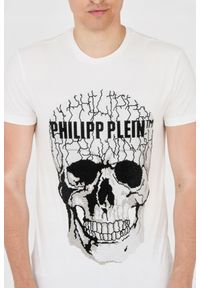 Philipp Plein - PHILIPP PLEIN T-shirt biały z popękaną czaszką. Kolor: biały #9
