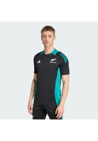 Adidas - Koszulka All Blacks Performance. Kolor: czarny, niebieski, wielokolorowy. Sport: fitness