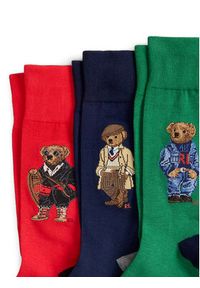 Polo Ralph Lauren Zestaw 3 par wysokich skarpet męskich 449P04717001 Kolorowy. Materiał: materiał, bawełna. Wzór: kolorowy #3