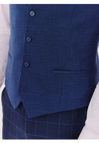 Pako Lorente - PAKO LORENTE – Gładka jednorzędowa kamizelka męska. Materiał: poliester, elastan, wiskoza. Wzór: gładki #7