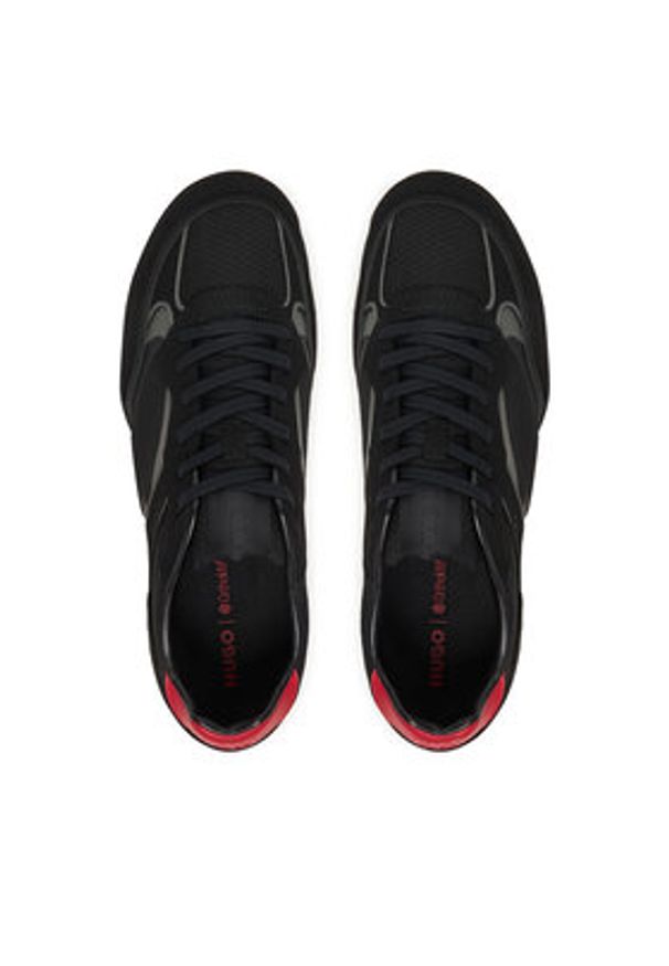 Hugo - HUGO Sneakersy Keeston 50557860 Czarny. Kolor: czarny. Materiał: skóra