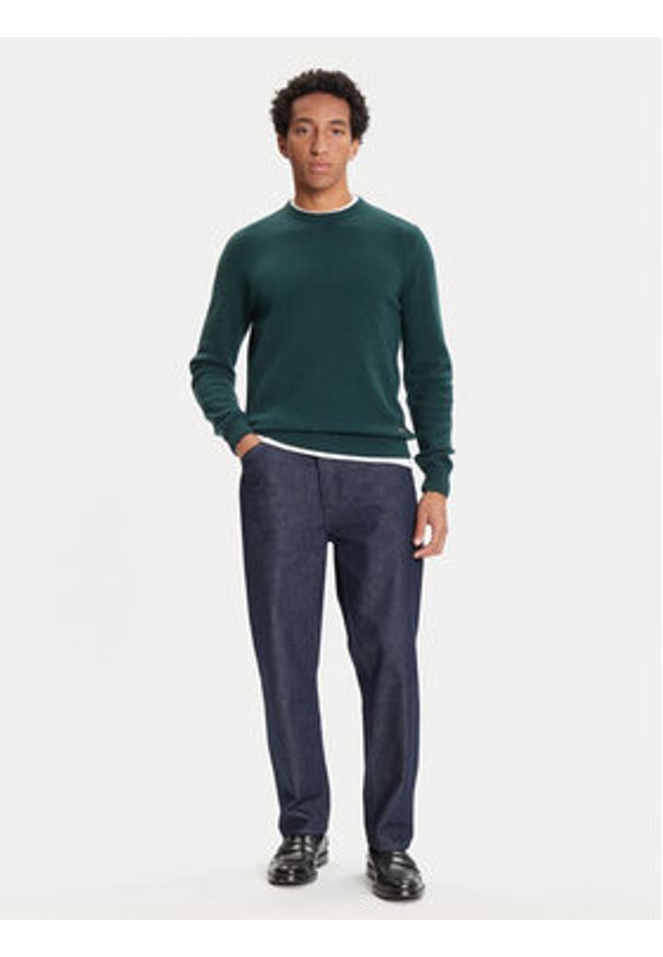 Barbour Sweter MKN0584GN59 Zielony Regular Fit. Kolor: zielony. Materiał: wełna