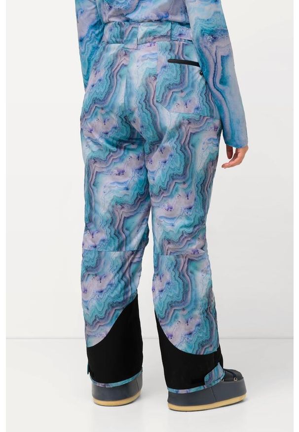 ULLA POPKEN - Damskie Spodnie funkcyjne spodnie narciarskie wodoodporne modelowane kolana. Kolekcja: plus size. Kolor: niebieski. Materiał: poliester, materiał. Sezon: zima. Sport: narciarstwo