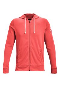 Bluza z kapturem Under Armour Rival Terry, Mężczyźni. Typ kołnierza: kaptur. Kolor: czerwony. Materiał: materiał, bawełna #1