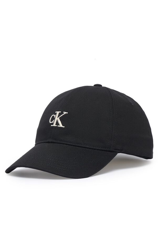 Calvin Klein Czapka z daszkiem Monogram Embroidery Baseball Cap LV04G5002G Czarny. Kolor: czarny. Materiał: bawełna