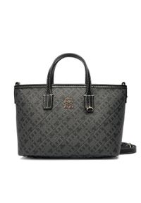 TOMMY HILFIGER - Tommy Hilfiger Torebka Monoplay Le Nano Tote AW0AW17717 Czarny. Kolor: czarny. Materiał: skórzane
