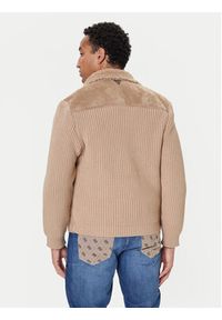 Guess Kurtka z imitacji skóry M5BR79 Z5570 Beżowy Regular Fit. Kolor: beżowy. Materiał: syntetyk
