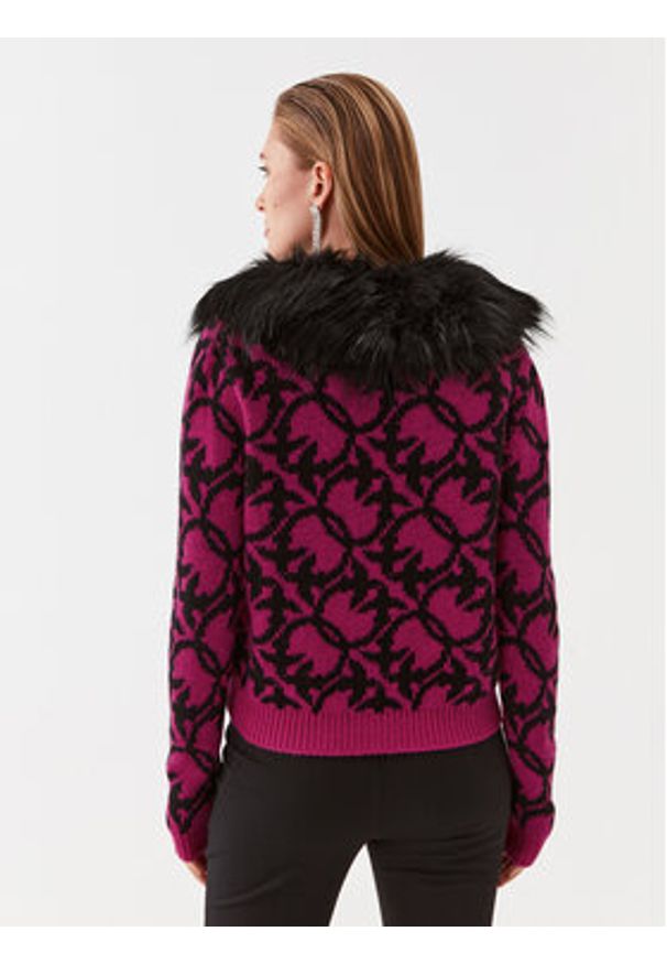 Pinko Kardigan Pony 101576 A11F Kolorowy Relaxed Fit. Materiał: syntetyk. Wzór: kolorowy