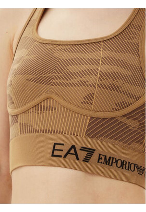 EA7 Emporio Armani Biustonosz sportowy 7W000517 AF13714 U6054 Brązowy. Kolor: brązowy. Materiał: syntetyk