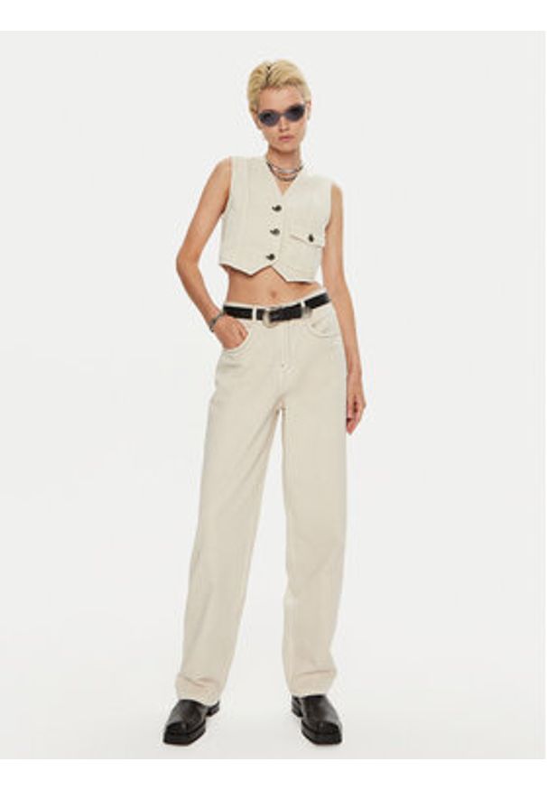 Miss Sixty Kamizelka 6L3WJ4620000 Écru Regular Fit. Materiał: bawełna