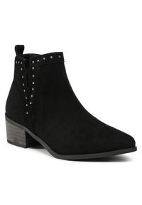 DeeZee Botki WS19233-02 Czarny. Kolor: czarny. Materiał: materiał #1