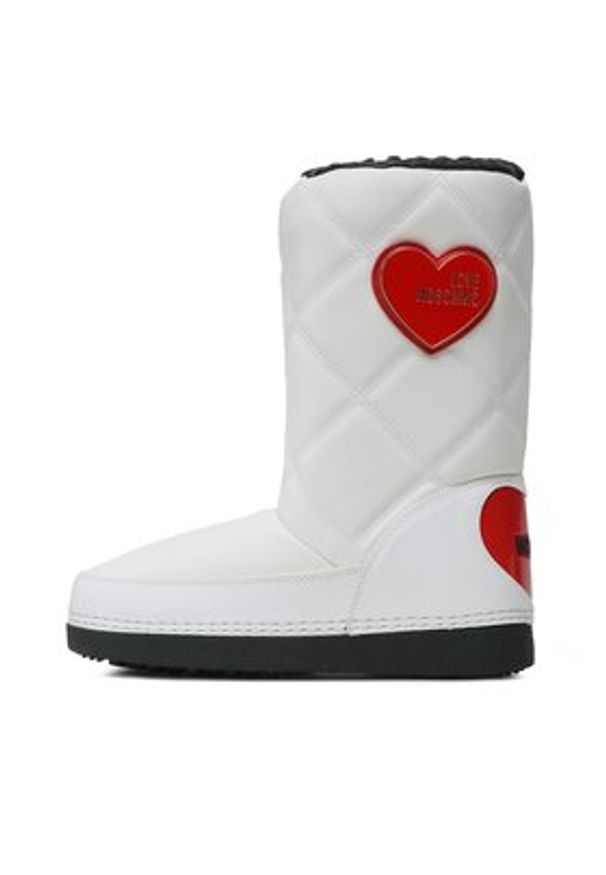 Love Moschino - LOVE MOSCHINO Śniegowce JA24172G1HIT710A Biały. Kolor: biały. Materiał: skóra
