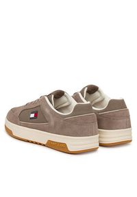 Tommy Jeans Sneakersy Canvas Leather Cupsole Trainers EM0EM01680 Brązowy. Kolor: brązowy. Materiał: materiał #3
