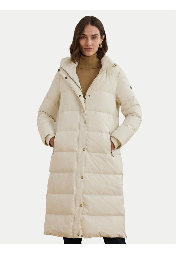 Lauren Ralph Lauren - LAUREN RALPH LAUREN Płaszcz zimowy 297957512002 Écru Regular Fit. Materiał: syntetyk. Sezon: zima