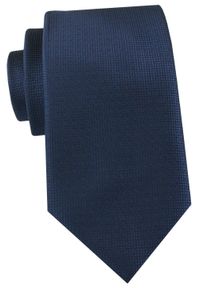 Krawat Męski - Angelo di Monti - Granatowy. Kolor: niebieski. Materiał: tkanina. Styl: elegancki, wizytowy #1
