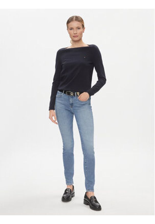 TOMMY HILFIGER - Tommy Hilfiger Jeansy Th Flex Como Skinny Rw Mel WW0WW40633 Niebieski Skinny Fit. Kolor: niebieski