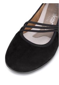 Rieker Baleriny L9369-00 Czarny. Kolor: czarny. Materiał: nubuk, skóra #7