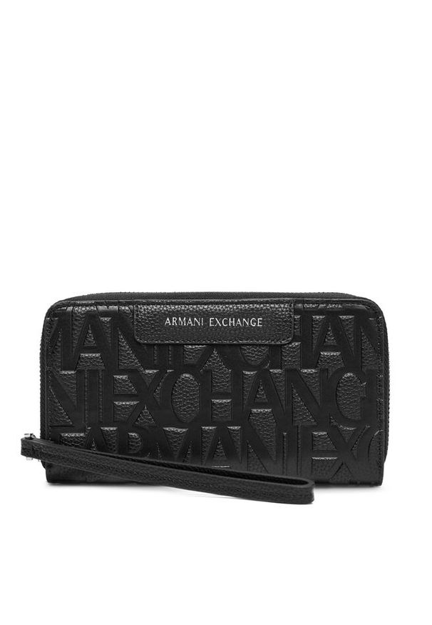 Duży Portfel Damski Armani Exchange. Kolor: czarny