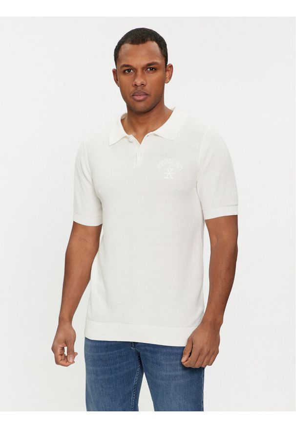 Richmond X Polo Carena UMP24214PO Biały Regular Fit. Typ kołnierza: polo. Kolor: biały. Materiał: bawełna