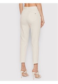Morgan Spodnie materiałowe 221-PSTAR4 Beżowy Slim Fit. Kolor: beżowy. Materiał: bawełna, syntetyk