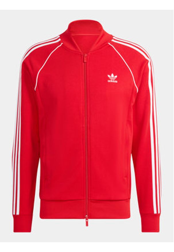 Adidas - adidas Bluza adicolor Classics SST IL2494 Czerwony Slim Fit. Kolor: czerwony. Materiał: syntetyk, bawełna