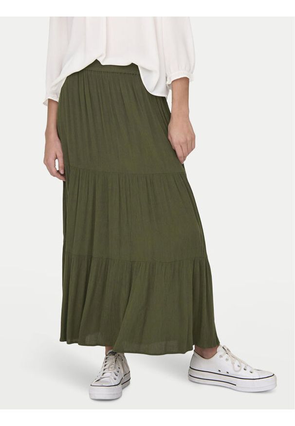 only - ONLY Spódnica maxi Mikka 15324808 Zielony Regular Fit. Kolor: zielony. Materiał: wiskoza
