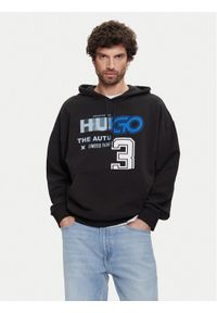 Hugo - HUGO Bluza Nesidi 50544196 Czarny Loose Fit. Kolor: czarny. Materiał: bawełna