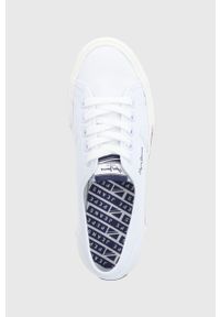 Pepe Jeans tenisówki brady w basic damskie kolor biały. Nosek buta: okrągły. Zapięcie: sznurówki. Kolor: biały. Materiał: guma #4