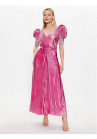 ROTATE Sukienka koktajlowa Gradient Plisse 1000191979 Różowy Regular Fit. Kolor: różowy. Materiał: syntetyk. Wzór: gradientowy. Styl: wizytowy #1