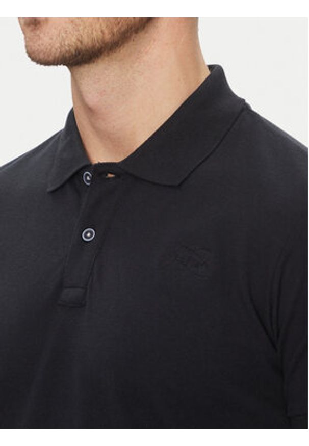 Blend Polo 20717857 Czarny Regular Fit. Typ kołnierza: polo. Kolor: czarny. Materiał: bawełna