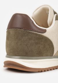 Born2be - Zielone Sneakersy z Dwoma Paskami Evilirea. Nosek buta: okrągły. Zapięcie: pasek. Kolor: zielony. Materiał: zamsz, skóra, materiał. Obcas: na obcasie. Wysokość obcasa: niski #9