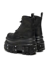 NEW ROCK Glany M-MILI083CCT-C4 Czarny. Kolor: czarny. Materiał: skóra. Styl: rockowy