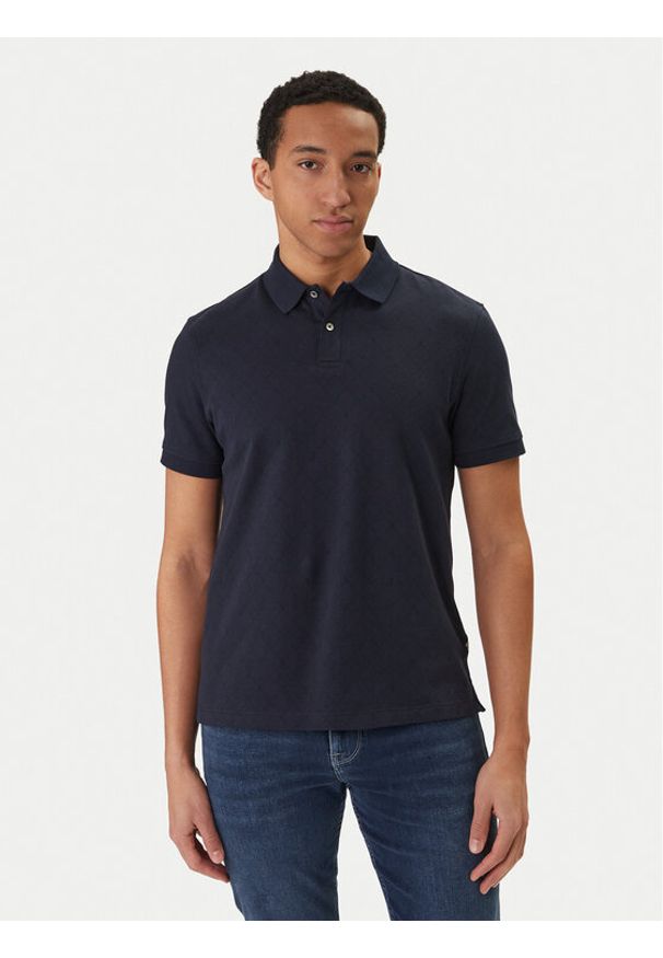 Guess Polo M6RP05 KD181 Granatowy Regular Fit. Typ kołnierza: polo. Kolor: niebieski. Materiał: bawełna