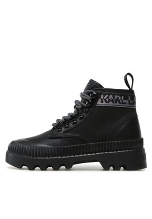 Karl Lagerfeld - KARL LAGERFELD Trapery KL42533 Czarny. Kolor: czarny. Materiał: skóra