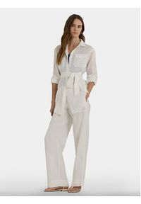 Lauren Ralph Lauren Koszula 200786629001 Biały Relaxed Fit. Kolor: biały. Materiał: len #4