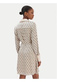 Guess Sukienka koszulowa W6RK90 WF1T2 Beżowy Regular Fit. Kolor: beżowy. Materiał: syntetyk. Typ sukienki: koszulowe #4