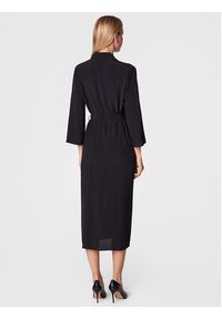 Sisley Sukienka koszulowa 4B5FLV01Y Czarny Regular Fit. Kolor: czarny. Materiał: wiskoza. Typ sukienki: koszulowe