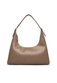 Calvin Klein Torebka Emblem Hw Lthr Shoulder Bag LV04F3262G Beżowy. Kolor: beżowy. Materiał: skórzane #5