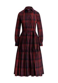 Polo Ralph Lauren Sukienka koszulowa 211A13260001 Bordowy Regular Fit. Typ kołnierza: polo. Kolor: czerwony. Materiał: bawełna. Typ sukienki: koszulowe #3
